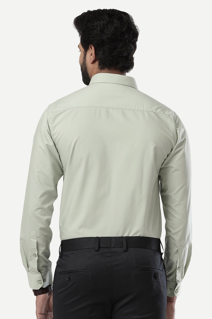 Denmark - Light Pista Green Formal Shirts for Men | Ariser