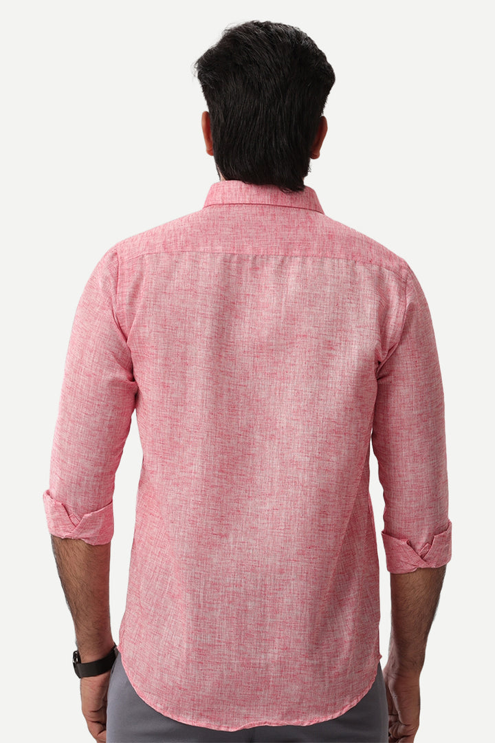 Linen Feel - Red Formal Shirts For Men | Ariser