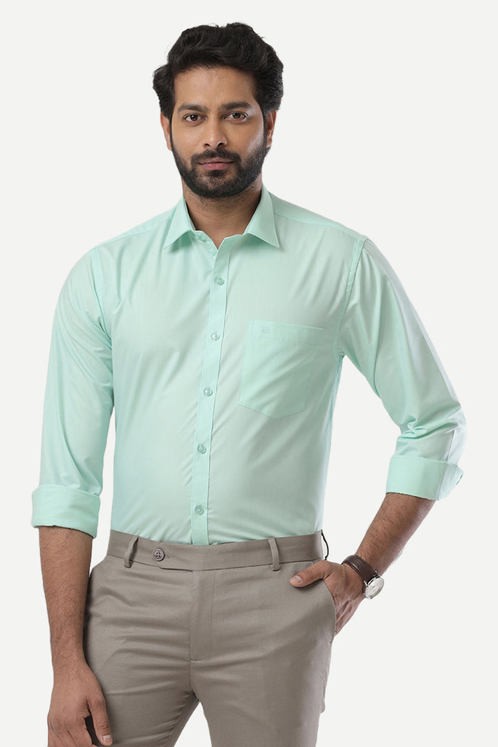 Denmark - Turquoise Green Formal Shirts for Men | Ariser