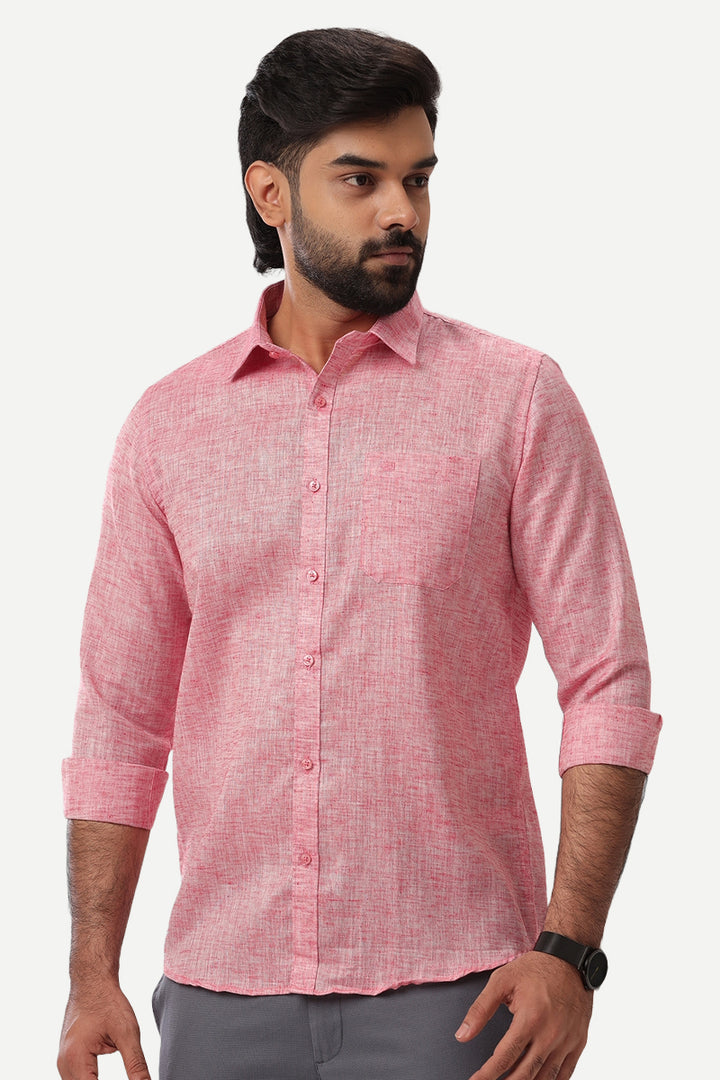 Linen Feel - Red Formal Shirts For Men | Ariser