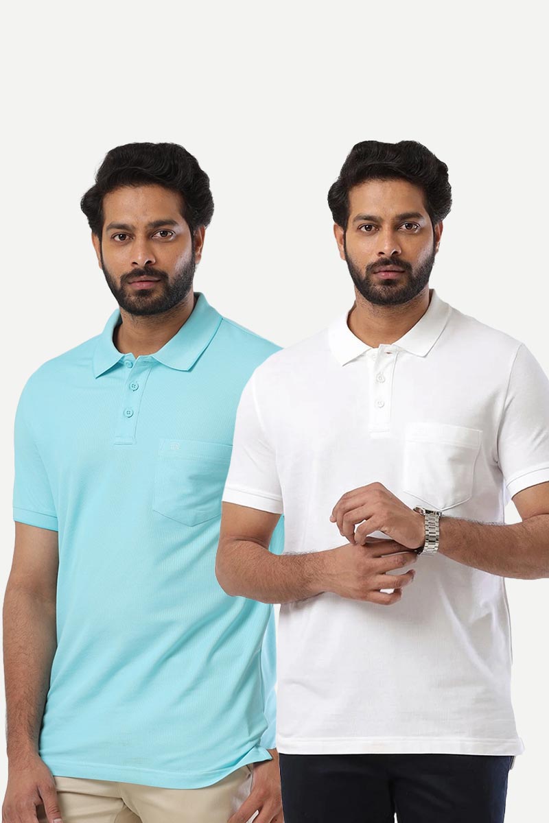 Golf Polo - Collar T-Shirts Pack Of 2 Combo For Men | Ariser