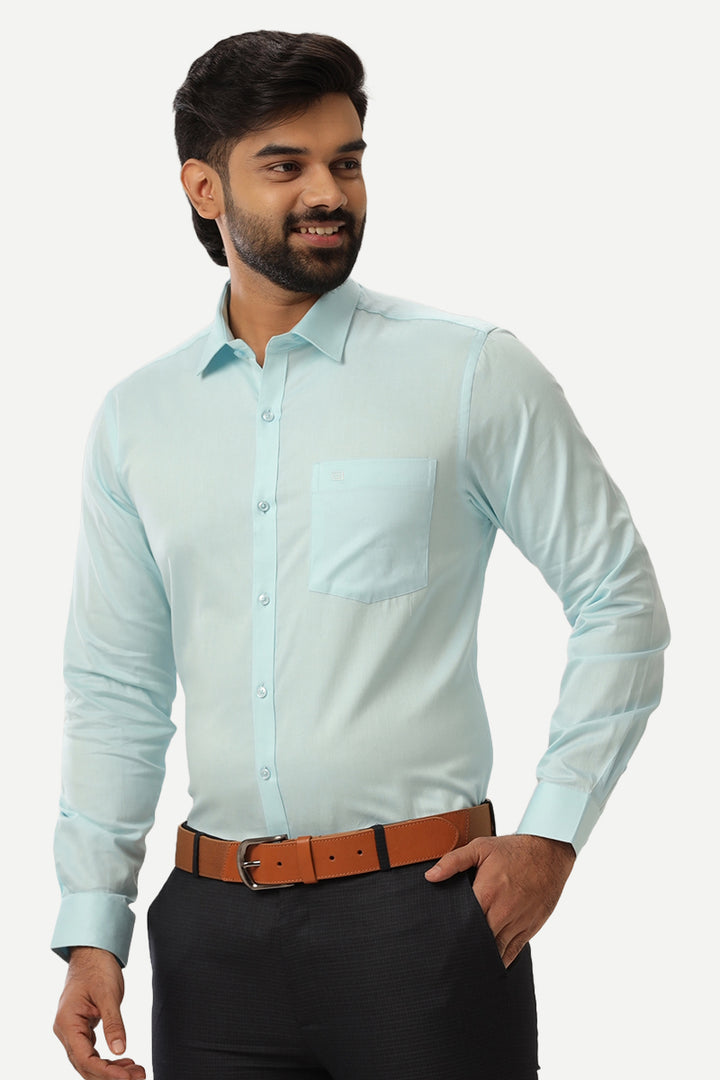 Monti - Sky Blue Formal Shirts for Men | Ariser