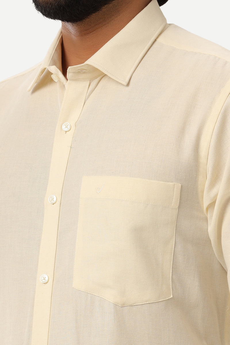 Monti - Cream Yellow Formal Shirts for Men | Ariser