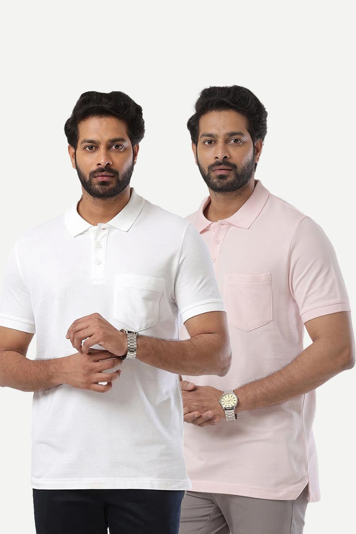 Golf Polo - Collar T-Shirts Pack Of 2 Combo For Men | Ariser