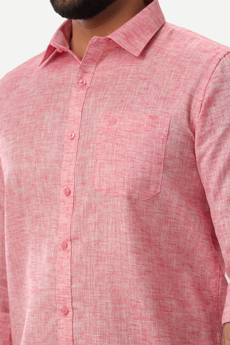 Linen Feel - Red Formal Shirts For Men | Ariser