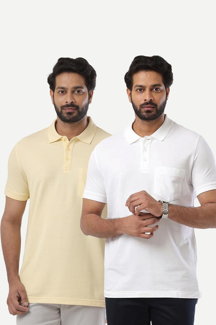 Golf Polo - Collar T-Shirts Pack Of 2 Combo For Men | Ariser