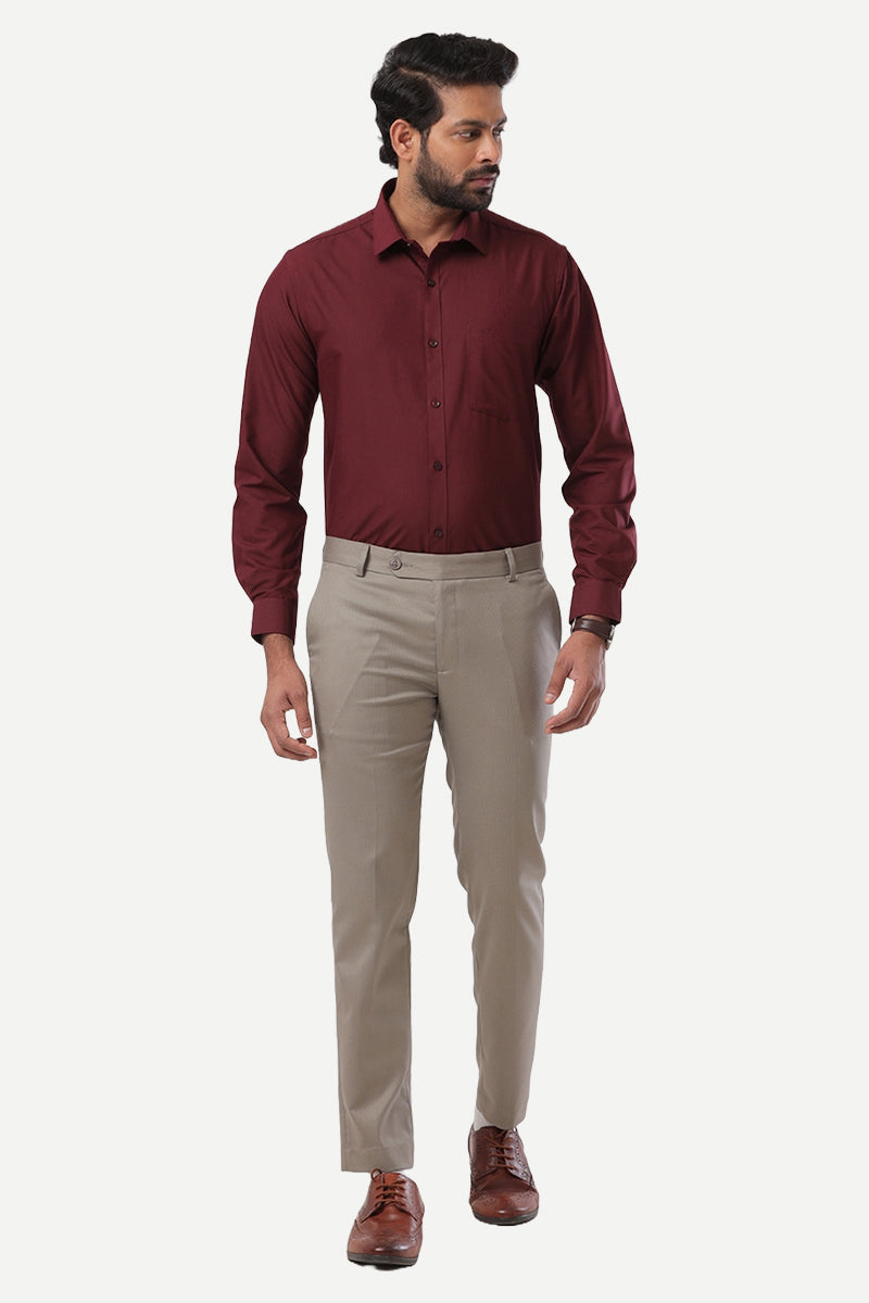 Denmark - Maroon Formal Shirts for Men | Ariser