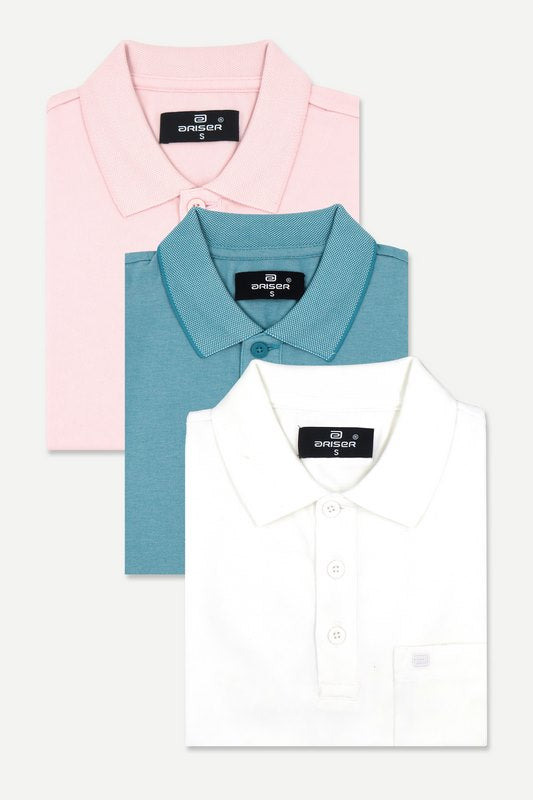 Golf Polo - Collar T-Shirts Pack Of 3 Combo For Men | Ariser