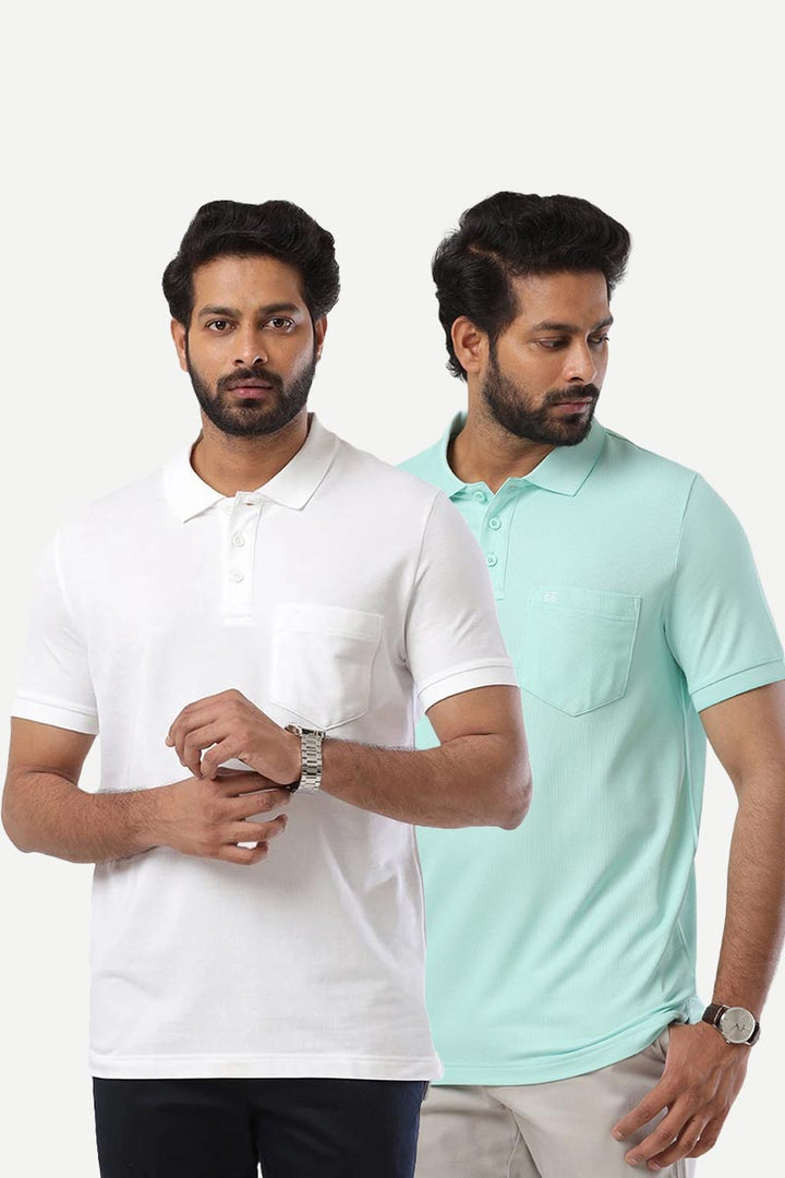 Golf Polo - Collar T-Shirts Pack Of 2 Combo For Men | Ariser