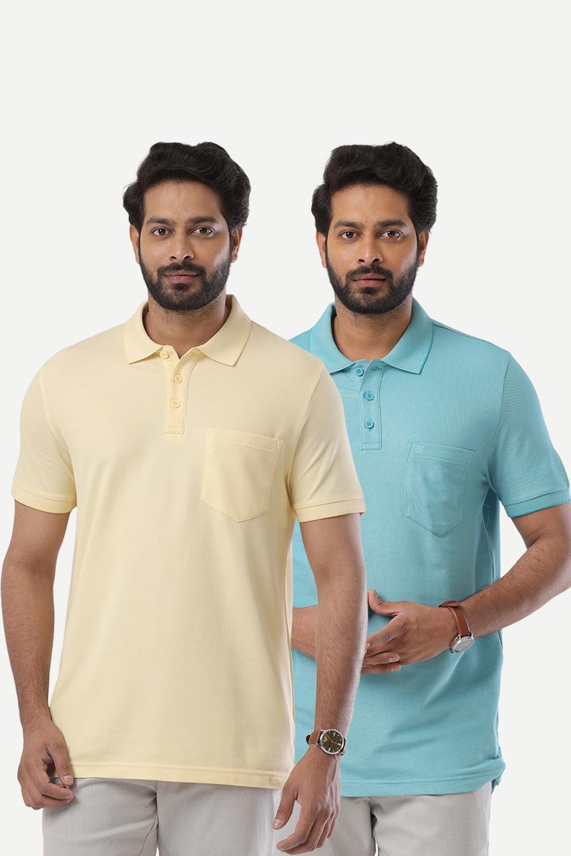 Golf Polo - Collar T-Shirts Pack Of 2 Combo For Men | Ariser