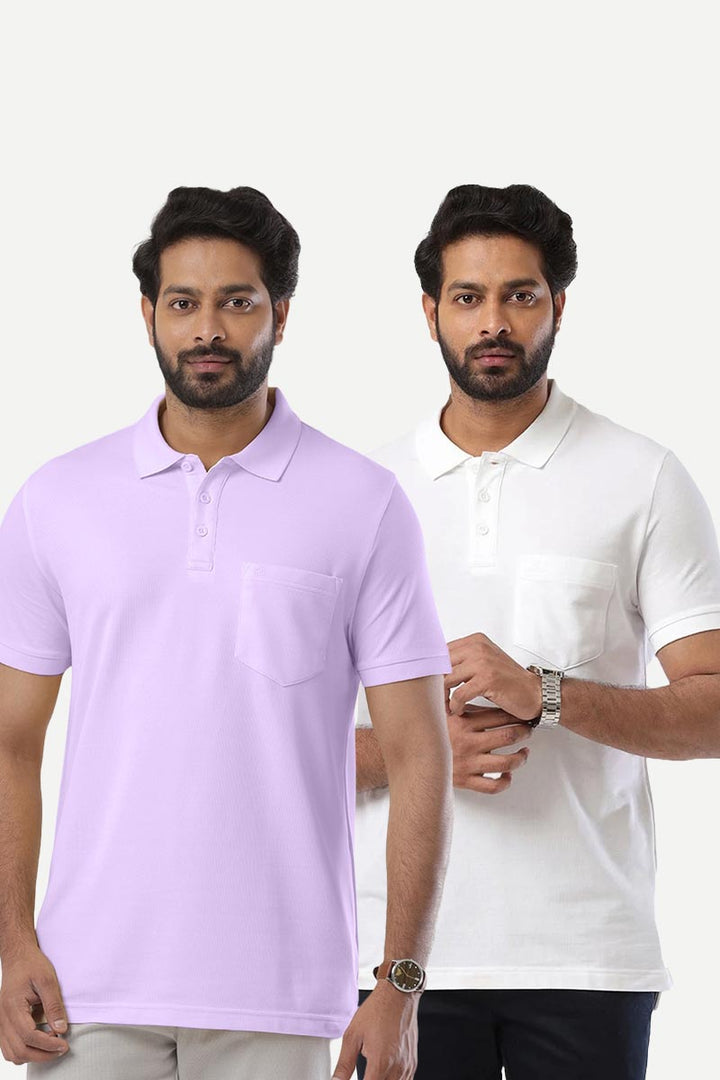 Golf Polo - Collar T-Shirts Pack Of 2 Combo For Men | Ariser