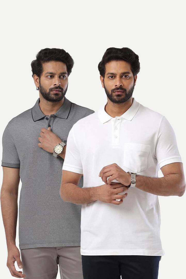 Golf Polo - Collar T-Shirts Pack Of 2 Combo For Men | Ariser