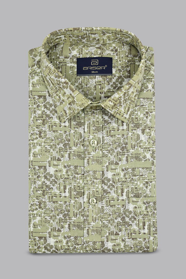 Vudu - Moss Green Shirts For Men | Ariser