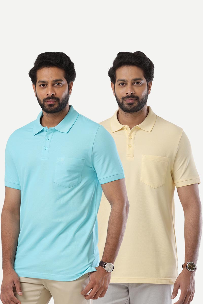 Golf Polo - Collar T-Shirts Pack Of 2 Combo For Men | Ariser