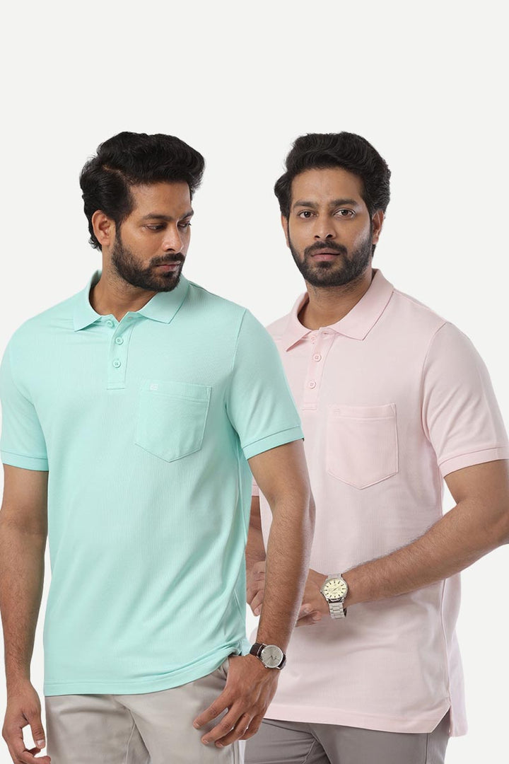 Golf Polo - Collar T-Shirts Pack Of 2 Combo For Men | Ariser