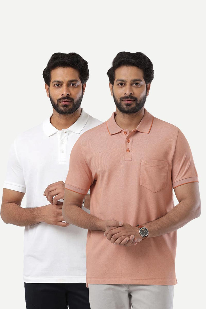 Golf Polo - Collar T-Shirts Pack Of 2 Combo For Men | Ariser