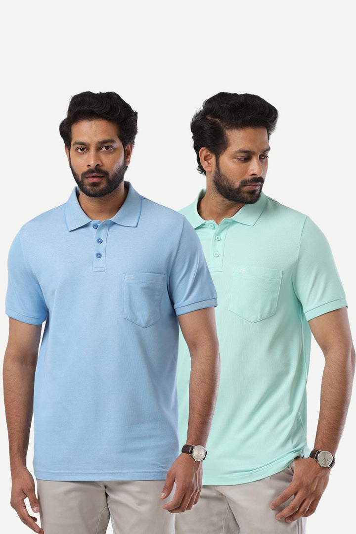 Golf Polo - Collar T-Shirts Pack Of 2 Combo For Men | Ariser