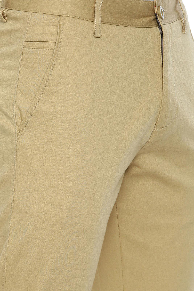Bronx Chinos -  Beige Cotton Lycra Trouser | TR15003