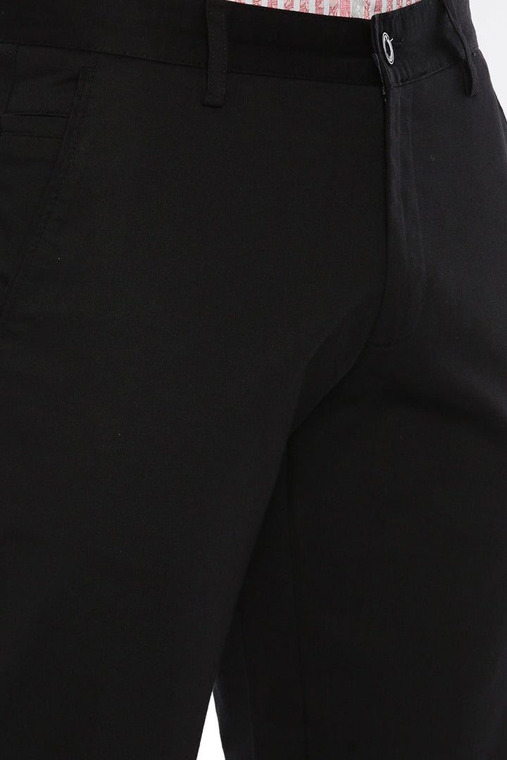 Bronx Chinos - Black Cotton Lycra Trouser | TR15006