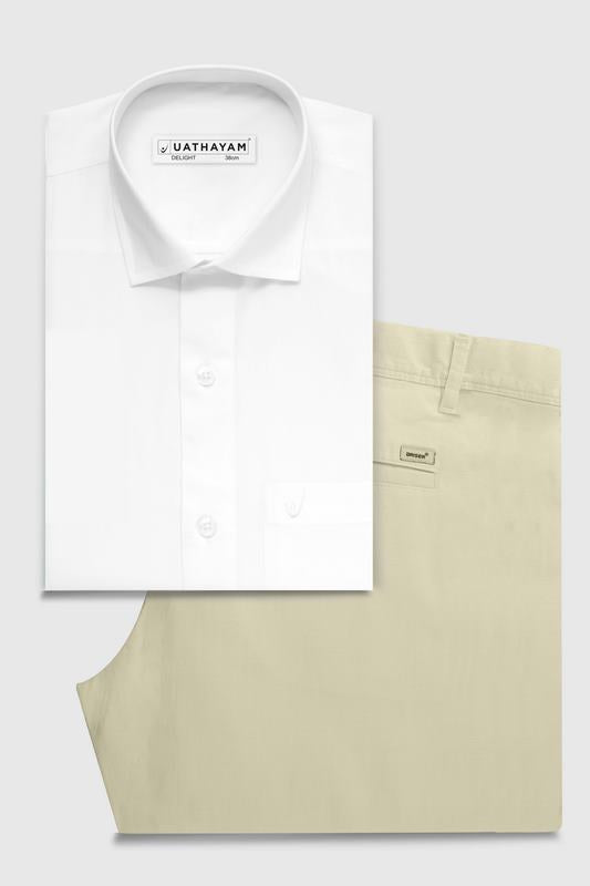 delight white shirts with trouser for mens 