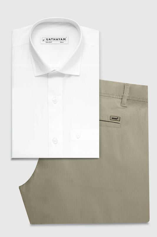 delight white shirts with trouser for mens 