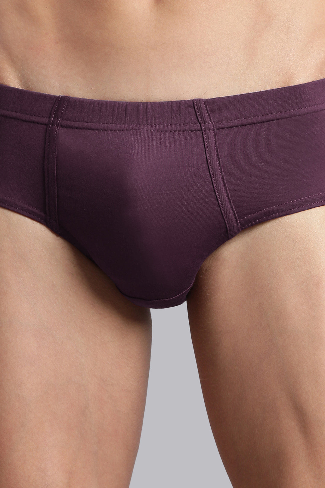 Vennto IE Plum Wine men’s shrinkage control cotton briefs