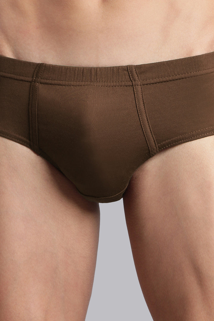 Vennto IE - 100% Cotton Solid Shrinkage Control Inner Elastic Briefs For Men Assorted  | Uathayam