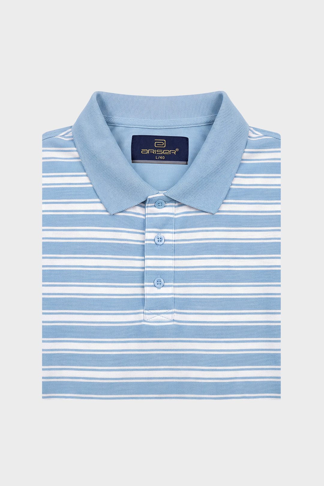 French Polo T-Shirt for Men Pack of 2 - Sky Blue & Dark Gray | Ariser