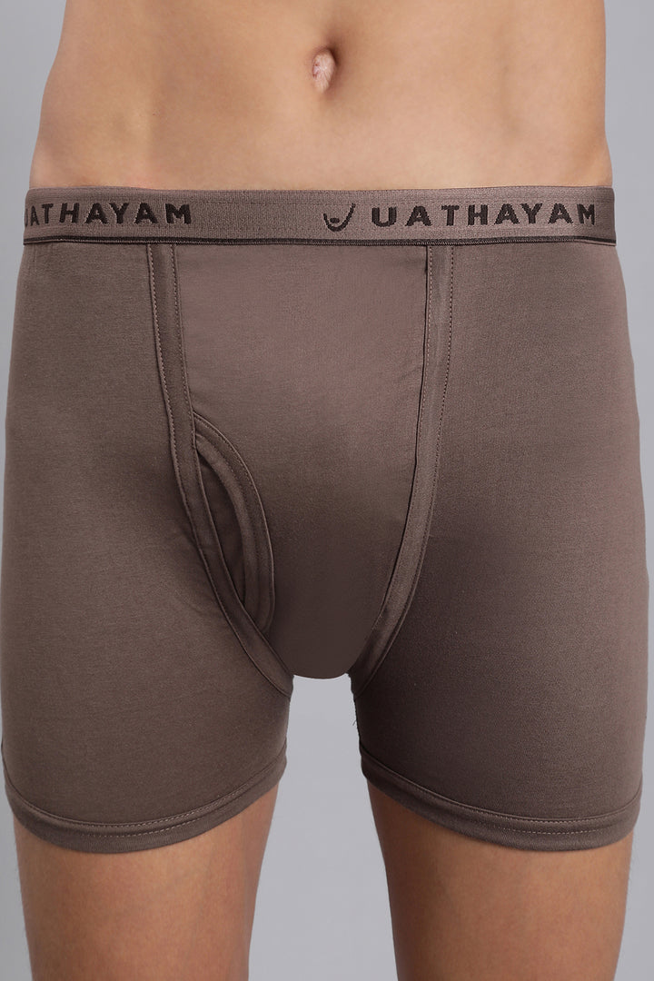 Uathayam Ultimate Fine mushroom brown trunks modern fit no pocket