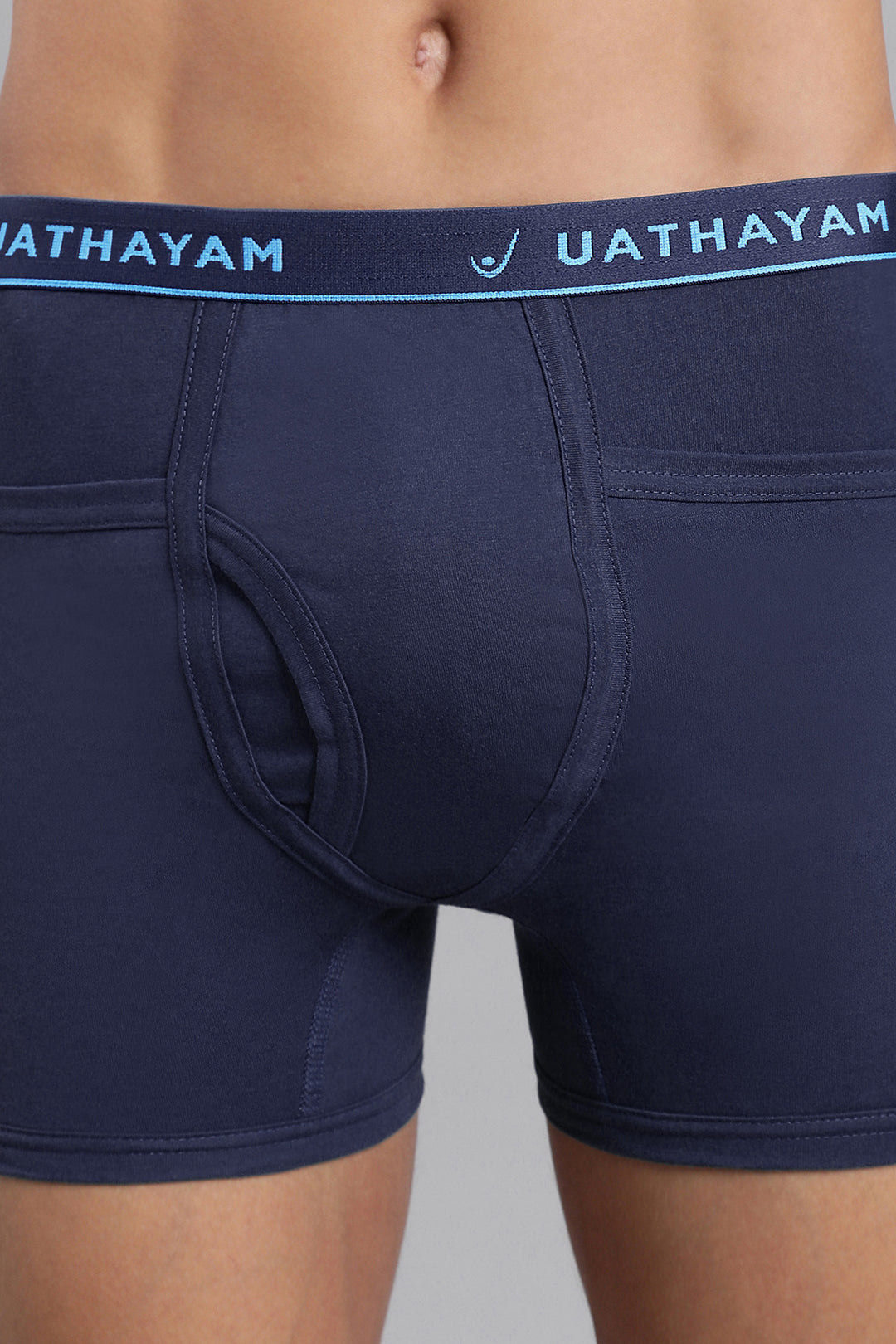 Men breathable innerwear trunks midnight blue