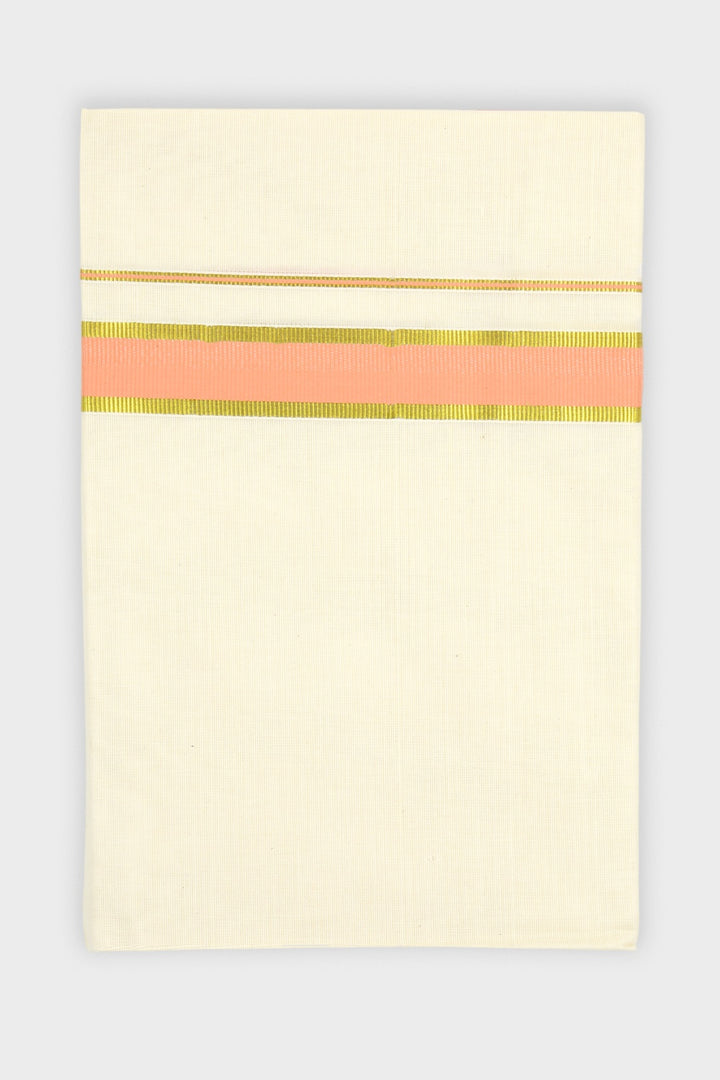 Men's Samudra Korra Dusty Rose Double Layered Fancy Border Dhoti