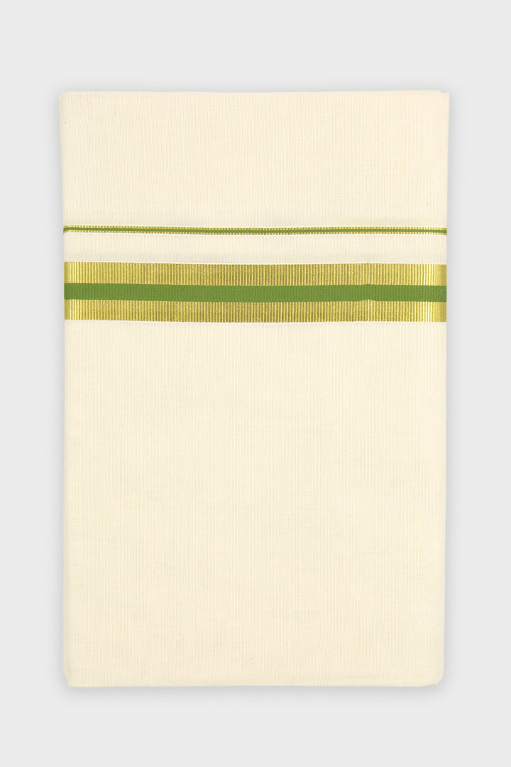 Uathayam Unesco Korra Mehendi Green Traditional Double Layered Dhoti