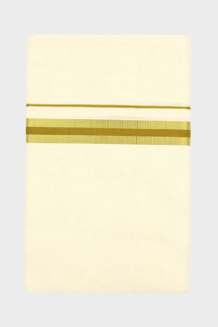 Men's Unesco Korra Antique Gold Double Layered Fancy Border Dhoti