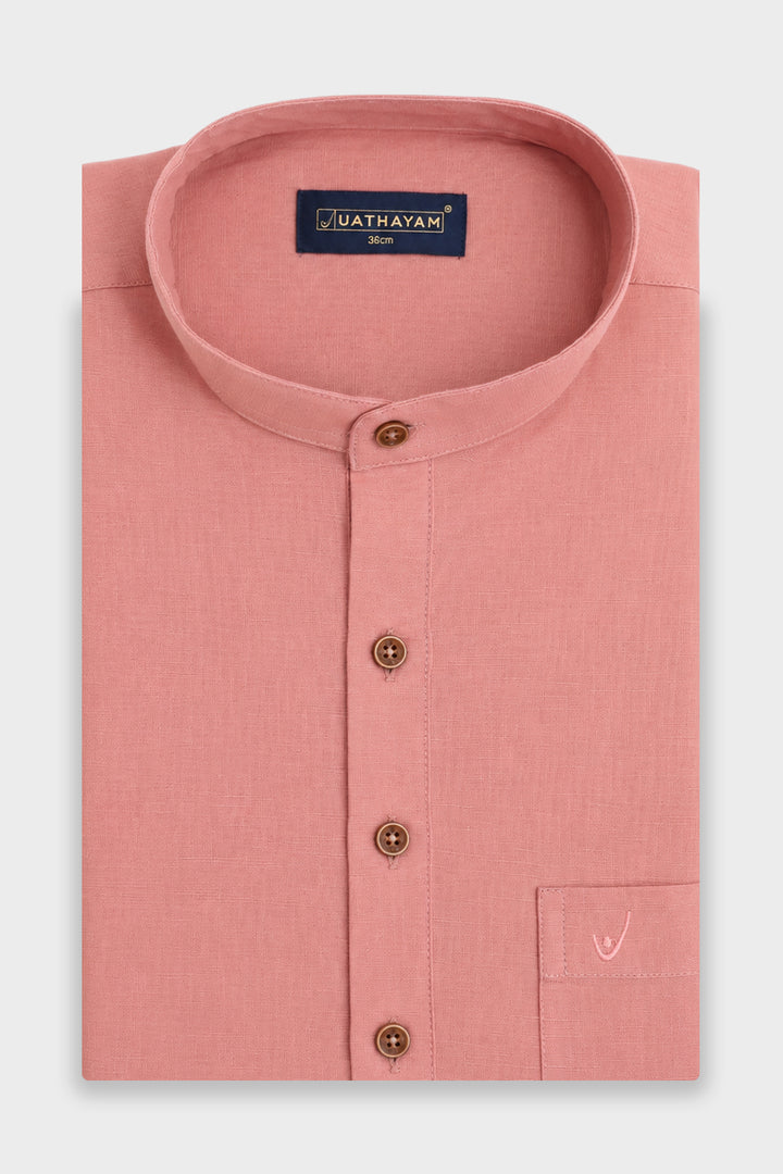 Dusty Rose Short Kurta for Men by Metro