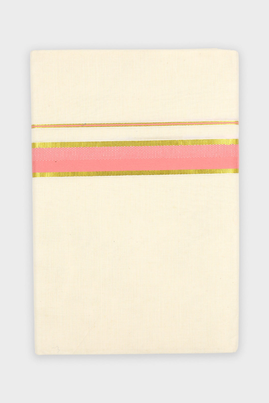 Men's Samudra Korra Pink Double Layered Fancy Border Dhoti