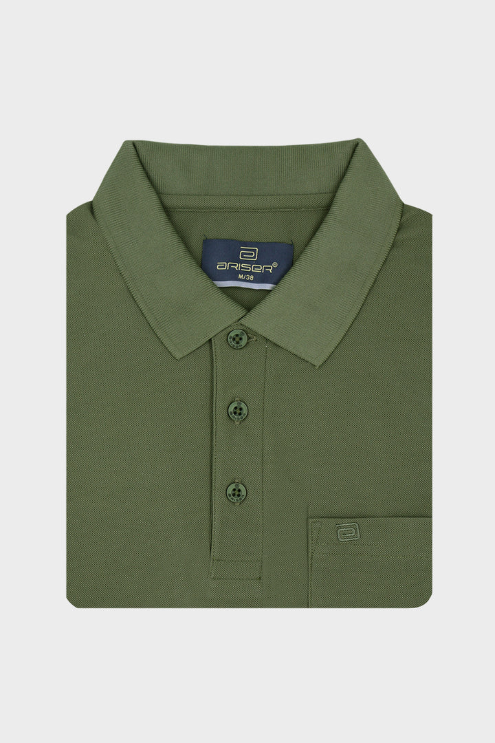 Macro Polo + Lycra Polo - Sage Green & Cocoa Rust Brown T-Shirts Pack Of 2 Combo For Men | Ariser