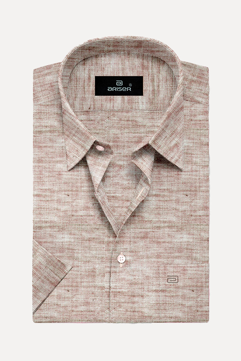 Ariser Linen Feel Solid Cotton Rich Slim Fit Half Sleeve Shirt for Men - LF2001