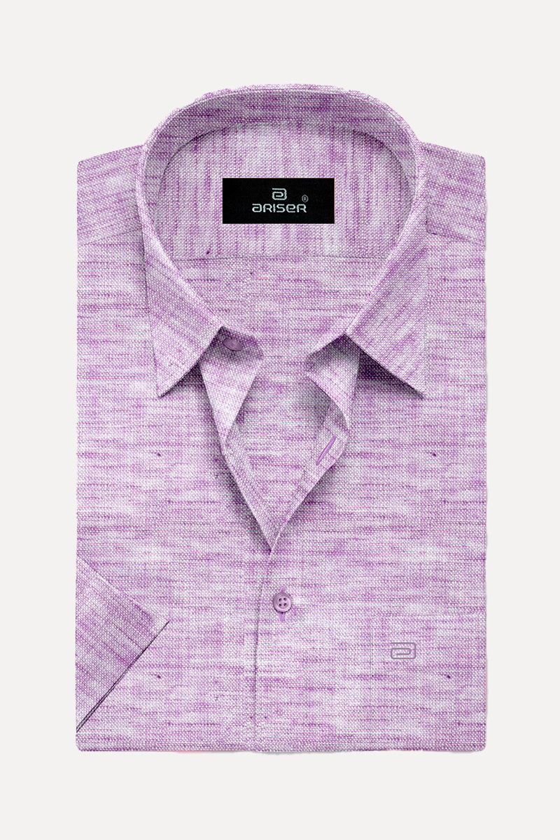 Ariser Linen Feel Solid Cotton Rich Slim Fit Half Sleeve Shirt for Men - LF2002