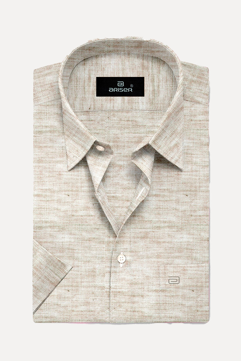 Ariser Linen Feel Solid Cotton Rich Smart Fit Half Sleeve Shirt for Men - LF2003