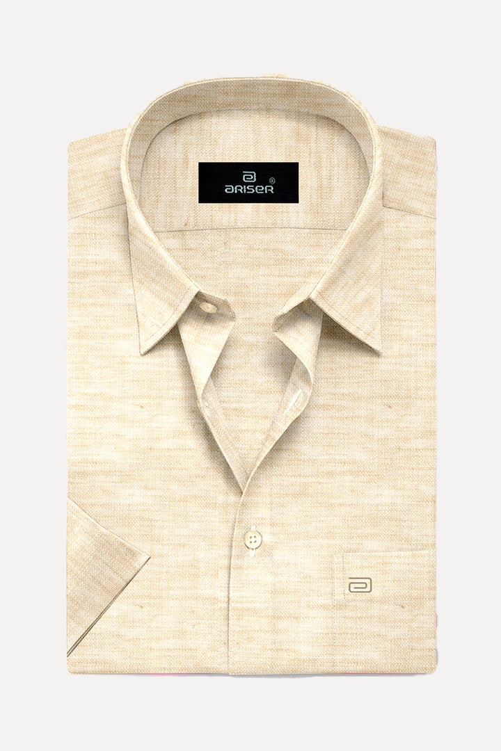 Ariser Linen Feel Solid Cotton Rich Smart Fit Half Sleeve Shirt for Men - LF2007