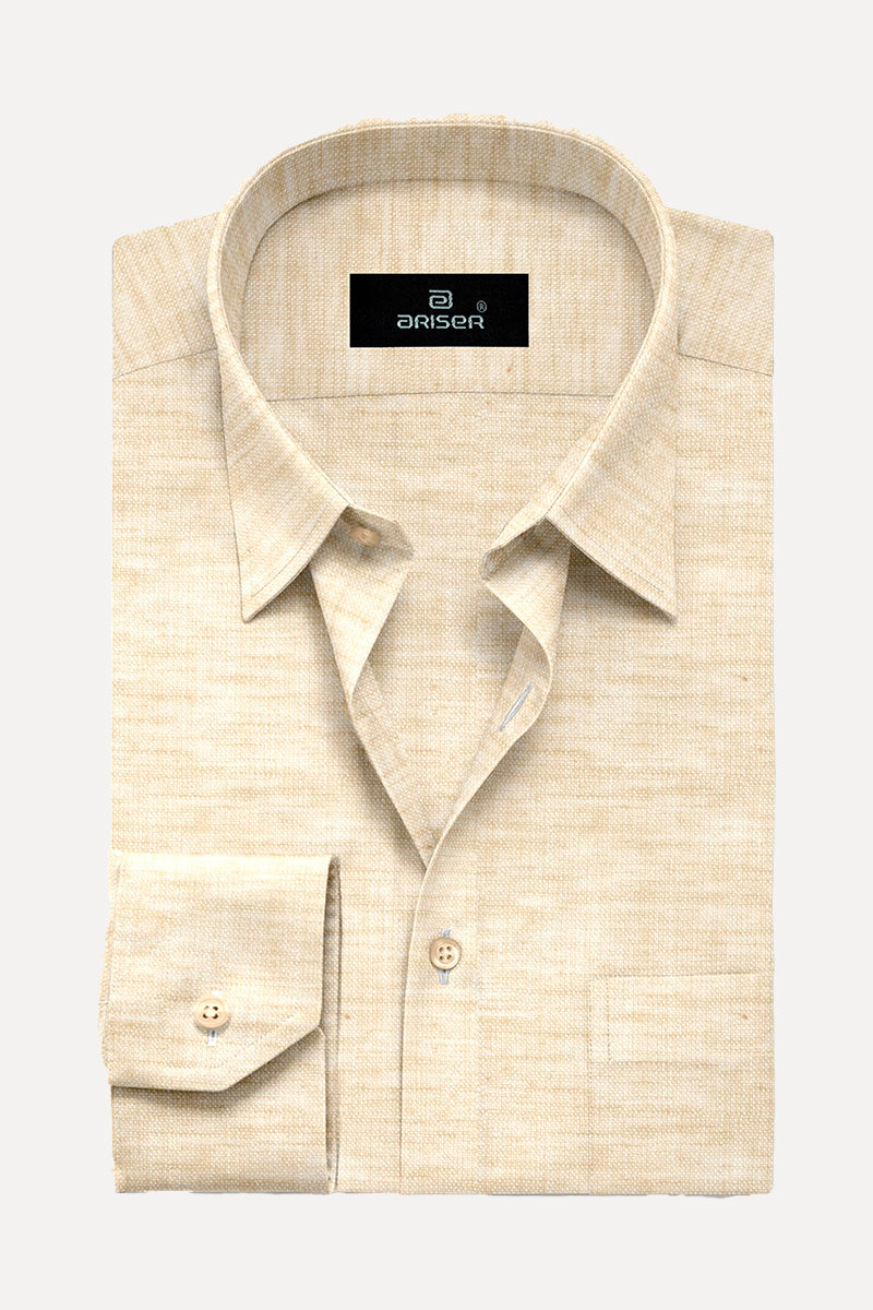 Ariser Linen Feel Solid Cotton Rich Slim Fit Full Sleeve Shirt for Men - LF2007