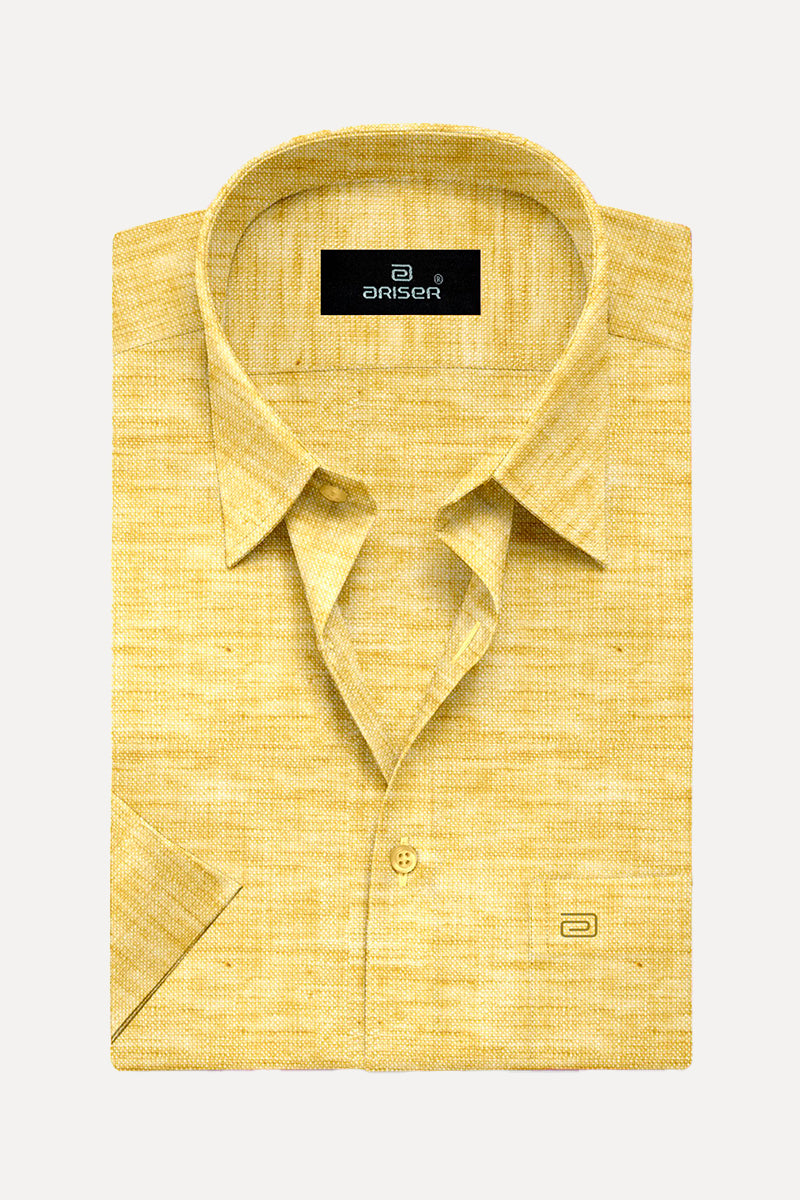 Ariser Linen Feel Solid Cotton Rich Smart Fit Half Sleeve Shirt for Men - LF2009