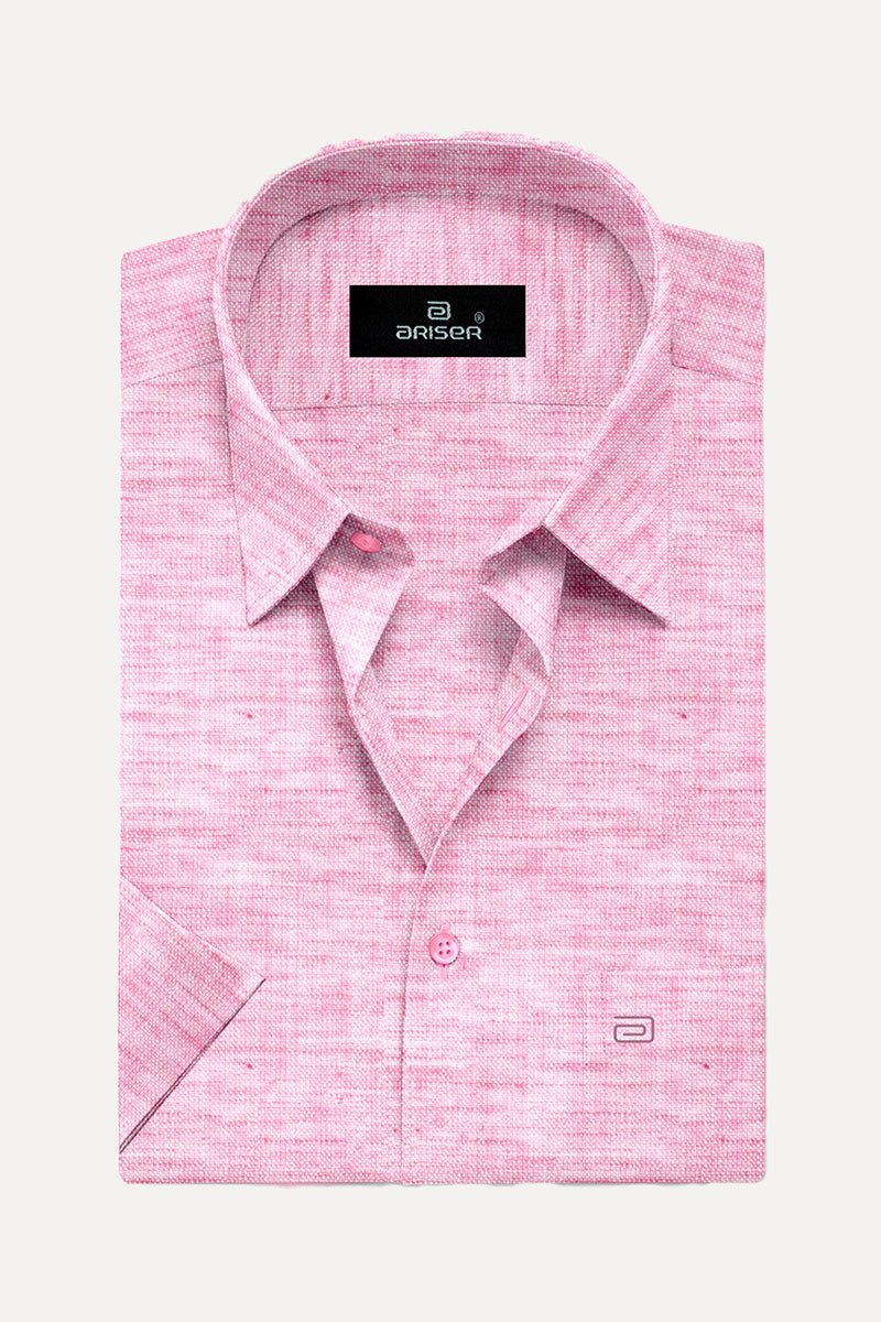 Ariser Linen Feel Solid Cotton Rich Slim Fit Half Sleeve Shirt for Men - LF2012