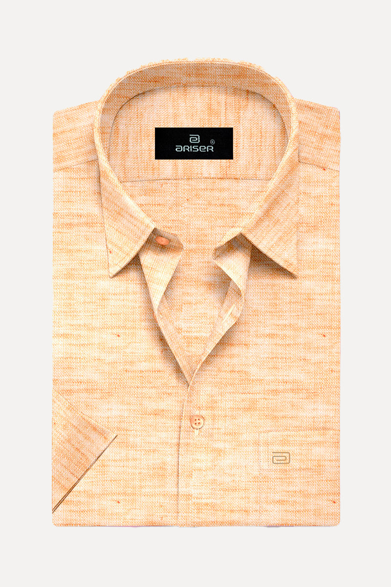 Ariser Linen Feel Solid Cotton Rich Slim Fit Half Sleeve Shirt for Men - LF2013