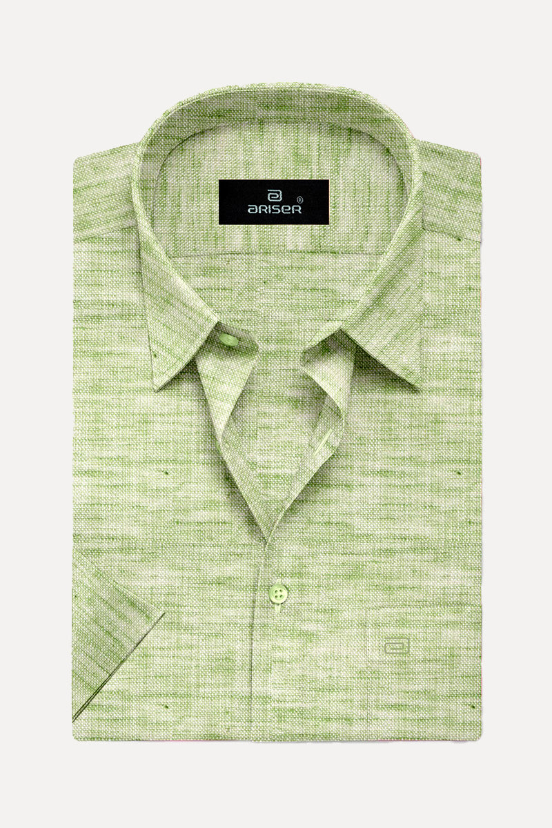 Ariser Linen Feel Solid Cotton Rich Slim Fit Half Sleeve Shirt for Men - LF2014