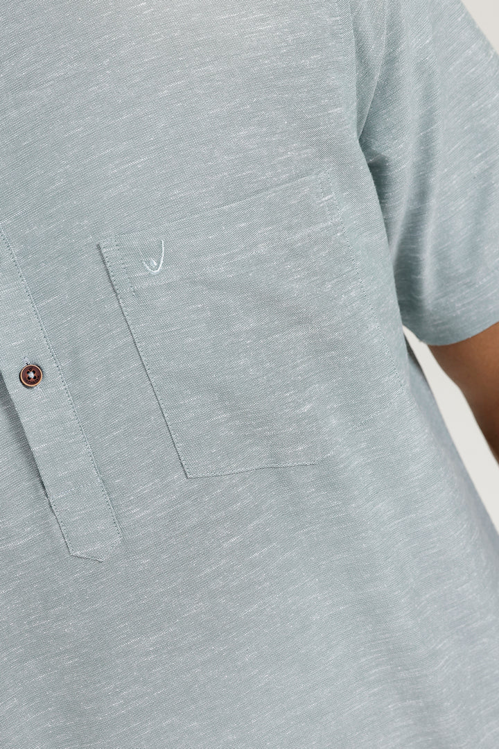 Uathayam light gray short kurta for men