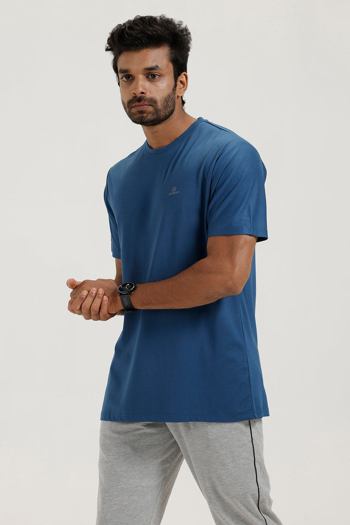 Sport round neck cotton blend T-shirt