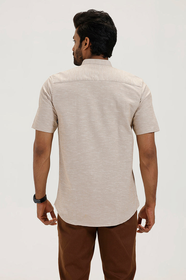 Light Beige casual kurta for men by Uathayam