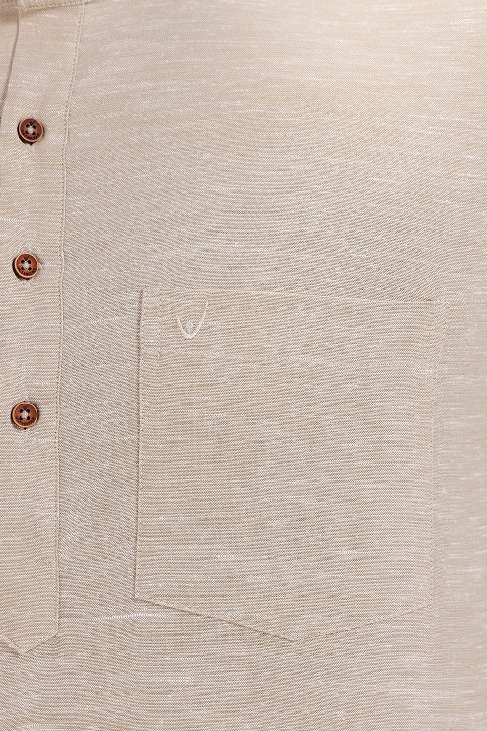 Vibe Light Beige cotton short kurta