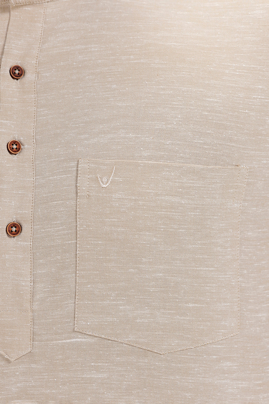 Vibe Light Beige cotton short kurta